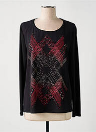 Top stretch manches longues noir DIANE LAURY femme