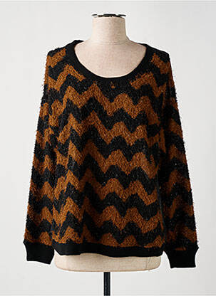 Pull resserrée sur le bas manches longues noir MY COLLECTION femme