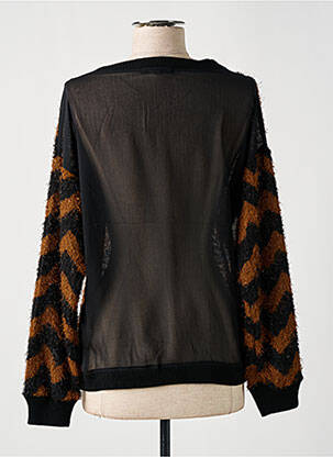 Pull resserrée sur le bas manches longues noir MY COLLECTION femme
