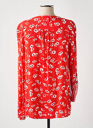 Blouse tissage popeline manches longues rouge C'EST BEAU LA VIE femme