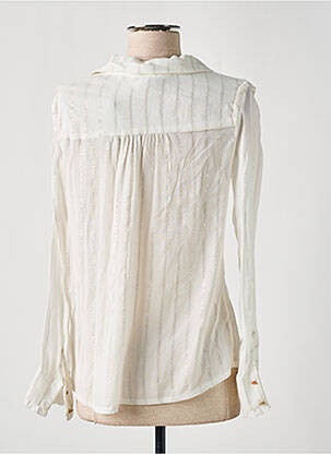 Blouse légère et transparente manches longues beige MAMOUCHKA femme