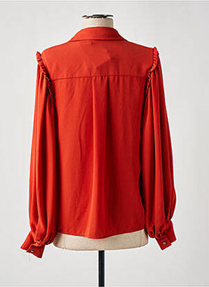 Chemisier tissage crêpe manches longues marron AMELIE & AMELIE femme