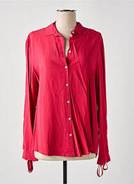 Chemisier coupe fluide manches longues rose YERSE femme