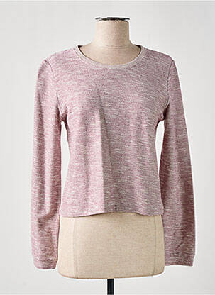 Pull tissage chiné manches longues violet COQUELICOT femme