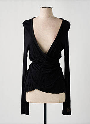 Gilet cache-cœur stretch noir NOLITA femme