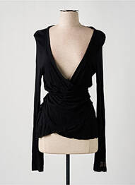 Gilet cache-cœur stretch noir NOLITA femme