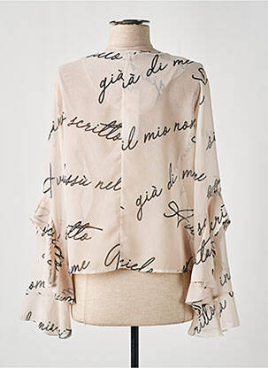 Blouse imprimé fantaisie manches longues beige RINASCIMENTO femme