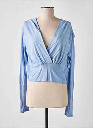 Top stretch manches longues bleu SUNCOO femme