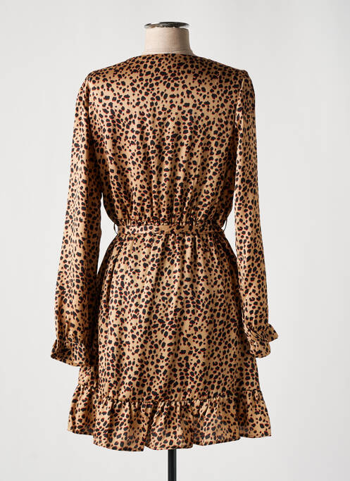 Robe mi-longue manches longues manches longues beige MOD. STYLE femme