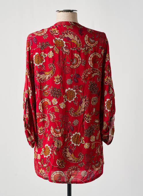 Blouse imprimé fantaisie manches longues rouge ATELIER JAD femme