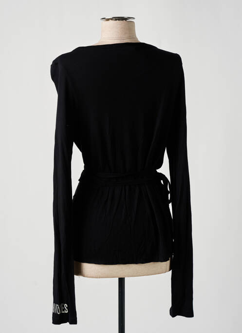 Gilet cache-cœur stretch noir NOLITA femme