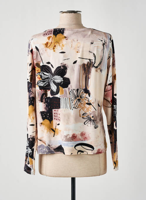 Top stretch manches longues beige PAUSE CAFE femme