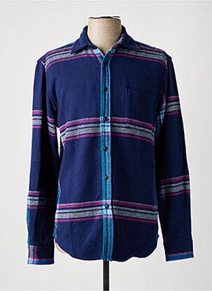Chemise manches longues manches longues bleu BY CHARLIE B homme