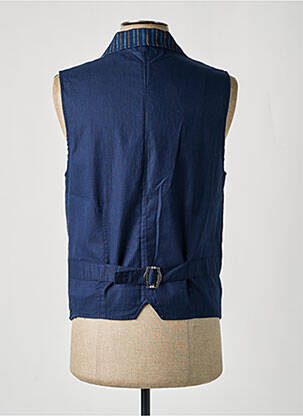 Gilet sans manche tissage chiné bleu BOB homme