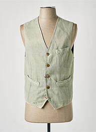 Gilet sans manche tissage chiné beige BOB homme