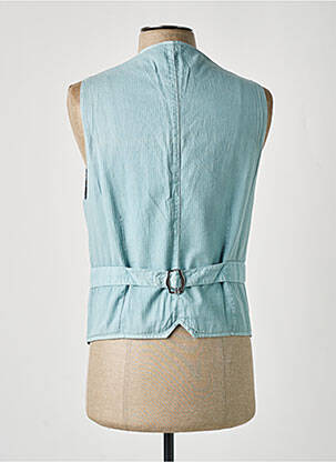 Gilet sans manche tissage chiné bleu BOB homme