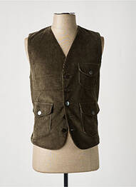 Gilet sans manche bi-matiére vert TONTON & FILS homme