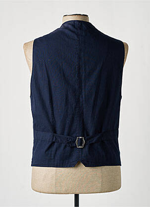 Gilet sans manche tissage chiné bleu BOB homme