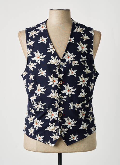 Gilet sans manche doublure biaisée bleu BY CHARLIE B homme