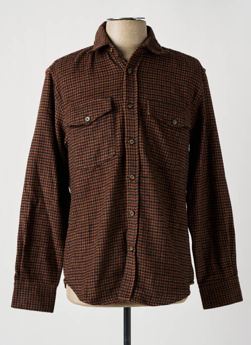 Chemise manches longues marron BY CHARLIE B pour homme