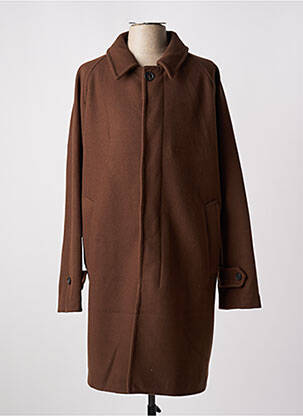 Manteau long coupe droite sans capuche marron AT.P.CO femme