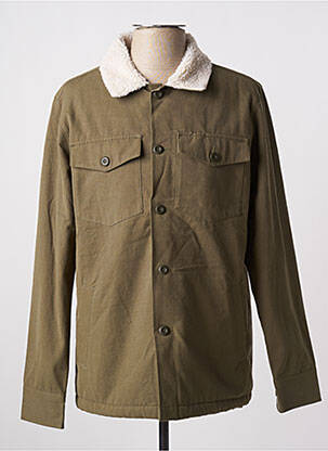 Parka manches longues sans capuche vert BY CHARLIE B homme