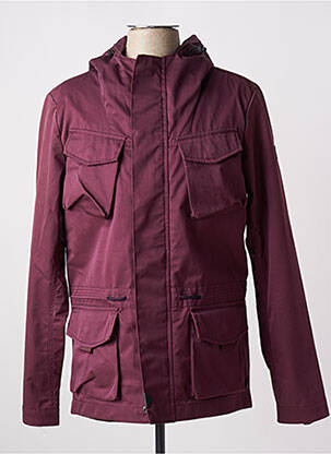 Parka poignets pressionnés a capuche violet SCOTCH & SODA homme