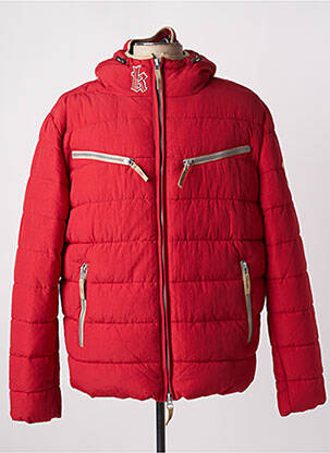Doudoune poches a capuche rouge KEJO homme