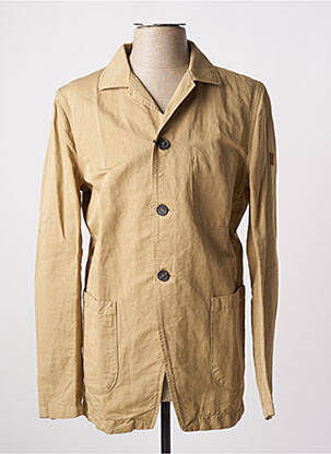 Veste casual fermeture boutonnée sur le devant beige MCS homme