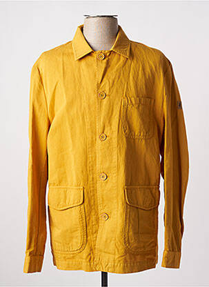 Veste casual fermeture boutonnée sur le devant jaune MCS homme