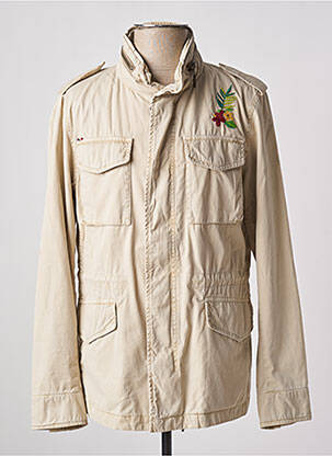 Veste casual coupe droite beige BY CHARLIE B homme