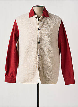 Veste casual fermeture boutonnée sur le devant rouge BY CHARLIE B homme