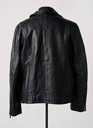 Veste en cuir coupe droite noir SCOTCH & SODA homme