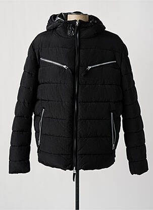Doudoune poches a capuche noir KEJO homme