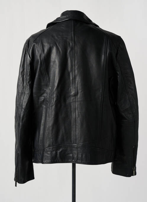 Veste en cuir noir SCOTCH & SODA pour homme