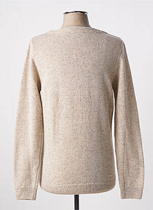 Gilet manches longues col v beige KNOWLEDGE COTTON APPAREL homme