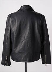 Veste en cuir noir MAISON SCOTCH pour homme seconde vue