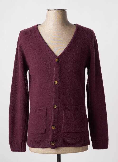 Gilet manches longues violet KNOWLEDGE COTTON APPAREL pour homme