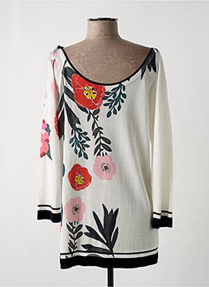 Pull col rond manches longues blanc JEI'S BY LETIZIA DENARO femme