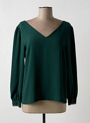 Blouse manches longues manches longues vert Y'COO femme