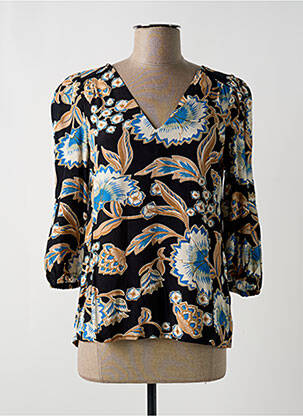 Blouse imprimé fleurs manches 3/4 noir VERO MODA femme