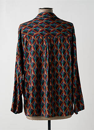 Blouse tissage popeline manches longues marron LE PETIT BAIGNEUR femme