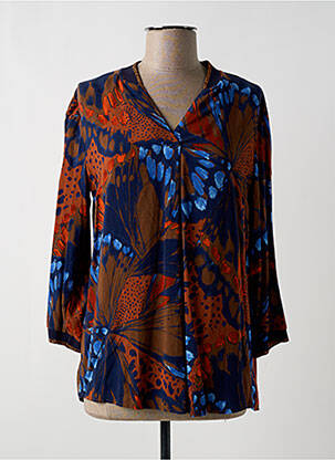 Blouse tissage popeline manches longues marron BETTY BARCLAY femme