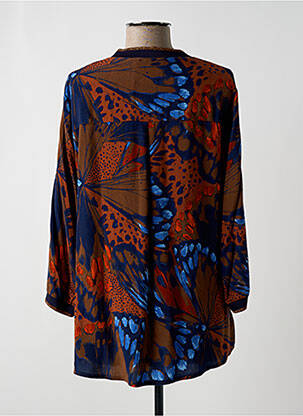 Blouse tissage popeline manches longues marron BETTY BARCLAY femme