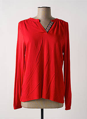 Top coupe fluide manches longues rouge STREET ONE femme
