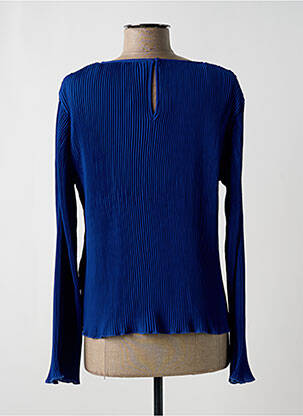 Blouse col rond manches longues bleu VERO MODA femme