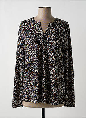 Top tissage crêpe manches longues noir DIANE LAURY femme