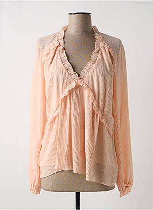 Blouse légère et transparente manches longues orange SWEEWË femme