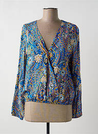 Blouse imprimé fleurs manches longues bleu LE PETIT BAIGNEUR femme