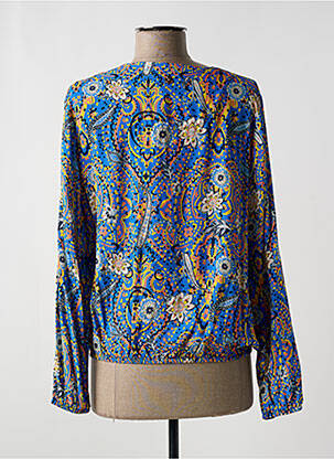 Blouse tissage popeline manches longues bleu LE PETIT BAIGNEUR femme